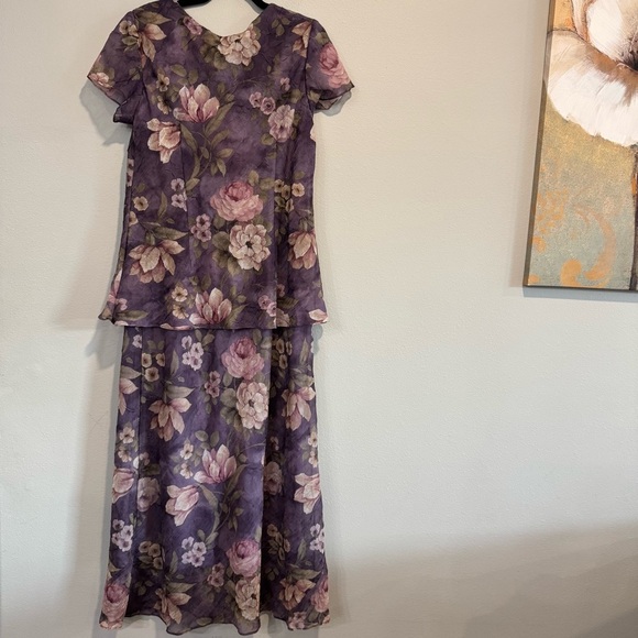 Jessica Howard Maxi Floral Sundress V-Neck Short Sleeve Cottage Garden Modest 14 - Picture 2 of 7